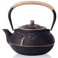 Japansk tekanna vattenkokare med rostfritt stål infusions / sil, plommonblom 30 uns ( 900 ml )