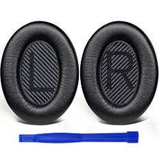 SoloWIT Ersatz Ohrpolster für Bose QuietComfort 35(QC35) & Quiet Comfort 35 II(QC35 ii) Kopfhörer,Ohrpolster mit weicherem Lammfell, Geräuschisolierungsschaum, zusätzliche Dicke(Brilliant Black)