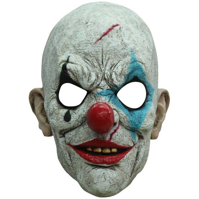 Skrämmande gråtande clownmask
