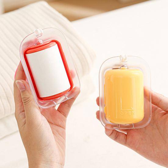 Mini luddrulle Kompakt storlek Lättviktig Bärbar luddborttagare med tejp Snodd Design Vikbar Husdjurshårrengörare