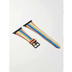 La Californienne - Seabright Striped Leather Watch Strap - Men - Blue