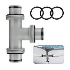 38mm Pool T-kobling Slangetilslutning, T-kobling til Pool, Pool Slangetilslutning til Ø 38mm Slange, Tilslutningssæt til Intex Coleman Pool{HH}