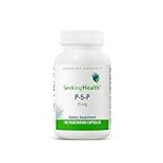 SEEKING HEALTH P-5-P Vitamin B6 Coenzym Kapslar – Stödjer hjärnans hälsa med mera – Pyridoxal 5 Fosfat & Vitamin B6 Högstyrka – Vitamin B6 5-Pyridoxal Fosfat – 100 Vegetariska Kapslar