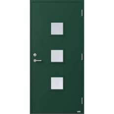 NorDan Ytterdörr Bor Kvadraten 839G3 - Vänster / Grön - RAL 6005