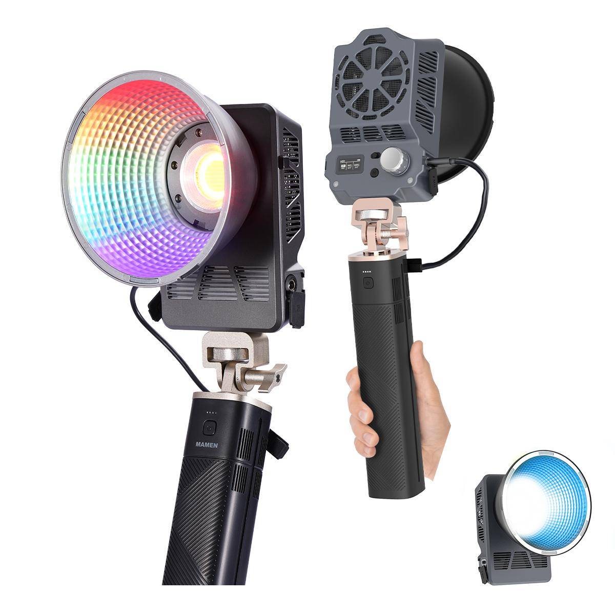 KENTFAITH RGB LED Video Light with 27000mAh 97Wh Battery, 360° Full Color, 2700K-6500K, TLCI≥97, CRI≥95, 33980 Lux/0.5m, Bowents Mount, Kentfaith