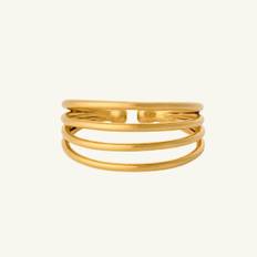 Midnight Sun Ring golden, ring med flere ringe samlet forgyldt