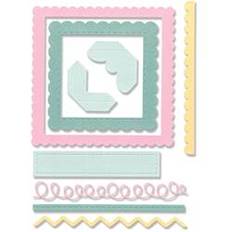 Sizzix Stanseskabelon Thinlits Fabulous Frames & Borders, by Debi Potter. 9 stanser.