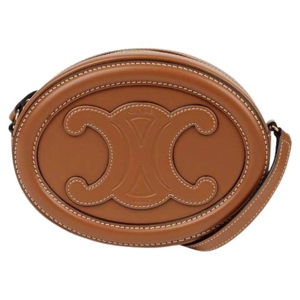 Celine Vintage Pre-owned Triope Oval Pulse Skuldertaske - Vintage - Dame - Brun - ONE SIZE - Uld