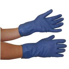 Handsker latex Foodtech str. XL m/velourisering blå /12