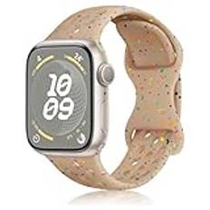 Kompatibel med Apple Watch-armband 49 mm 45 mm 44 mm 42 mm 41 mm 40 mm 38 mm sportband silikonband för Apple Watch Series 9 8 7 6 5 4 3 2 1 SE Ultra 1/2 (42/44/45/49mm, brun)