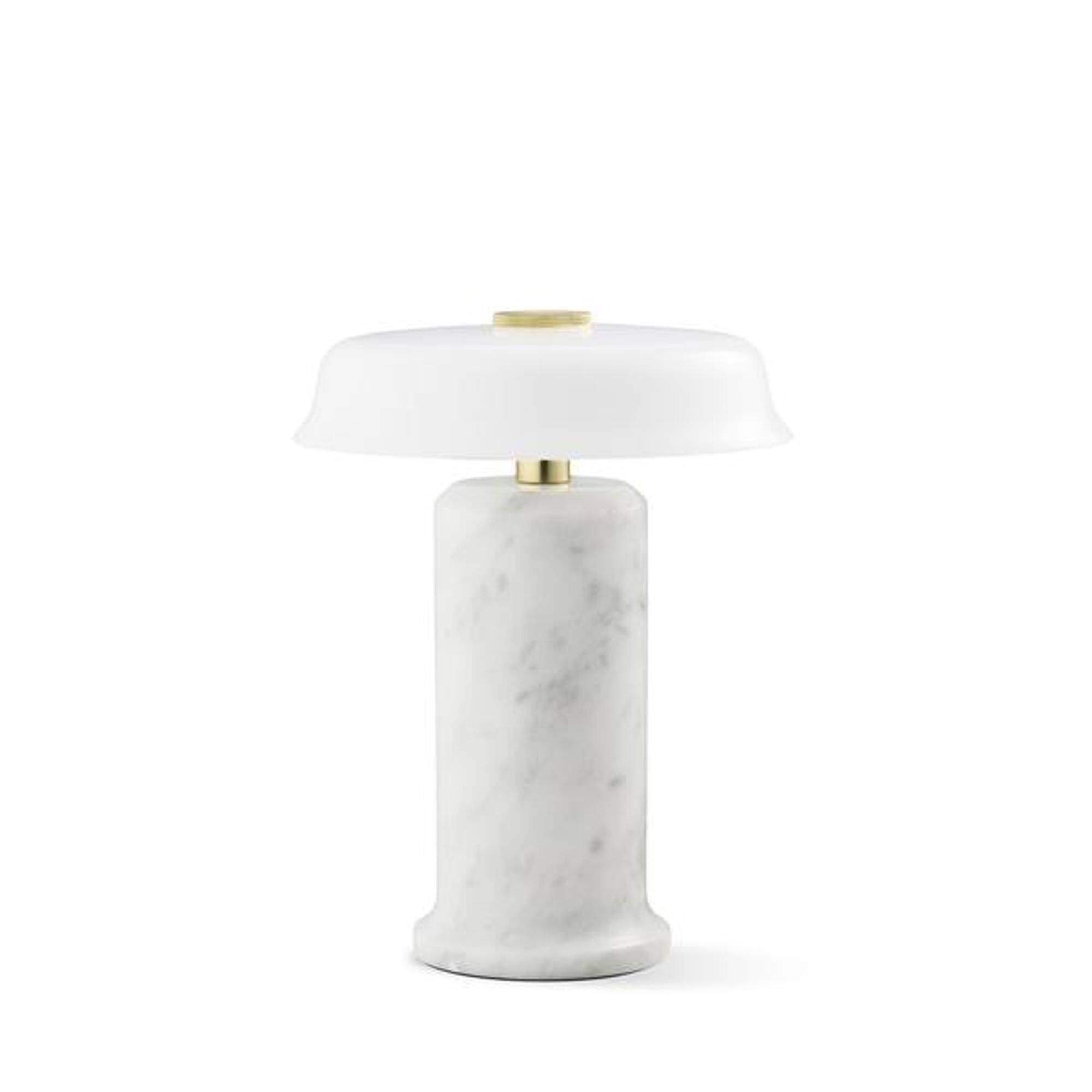 Trip No. 2 Bärbar Lampa Carrara Marmor/Glansande Opal - Carraramarmor, blank opal