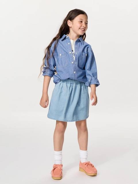 Uniqlo - Denim Mini Skort - Blue - 5-6 Years (120cm)