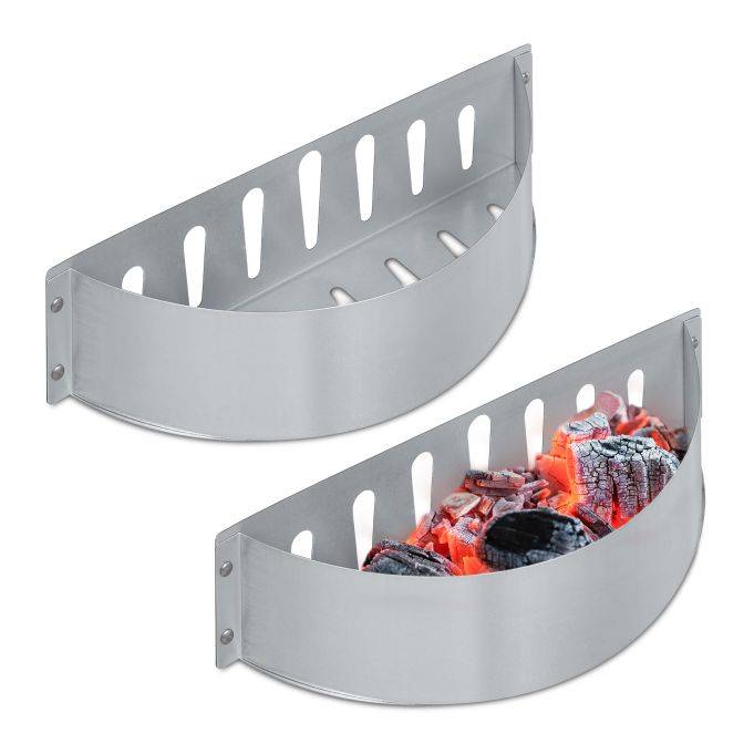 Brikettkorgar stål 2-pack