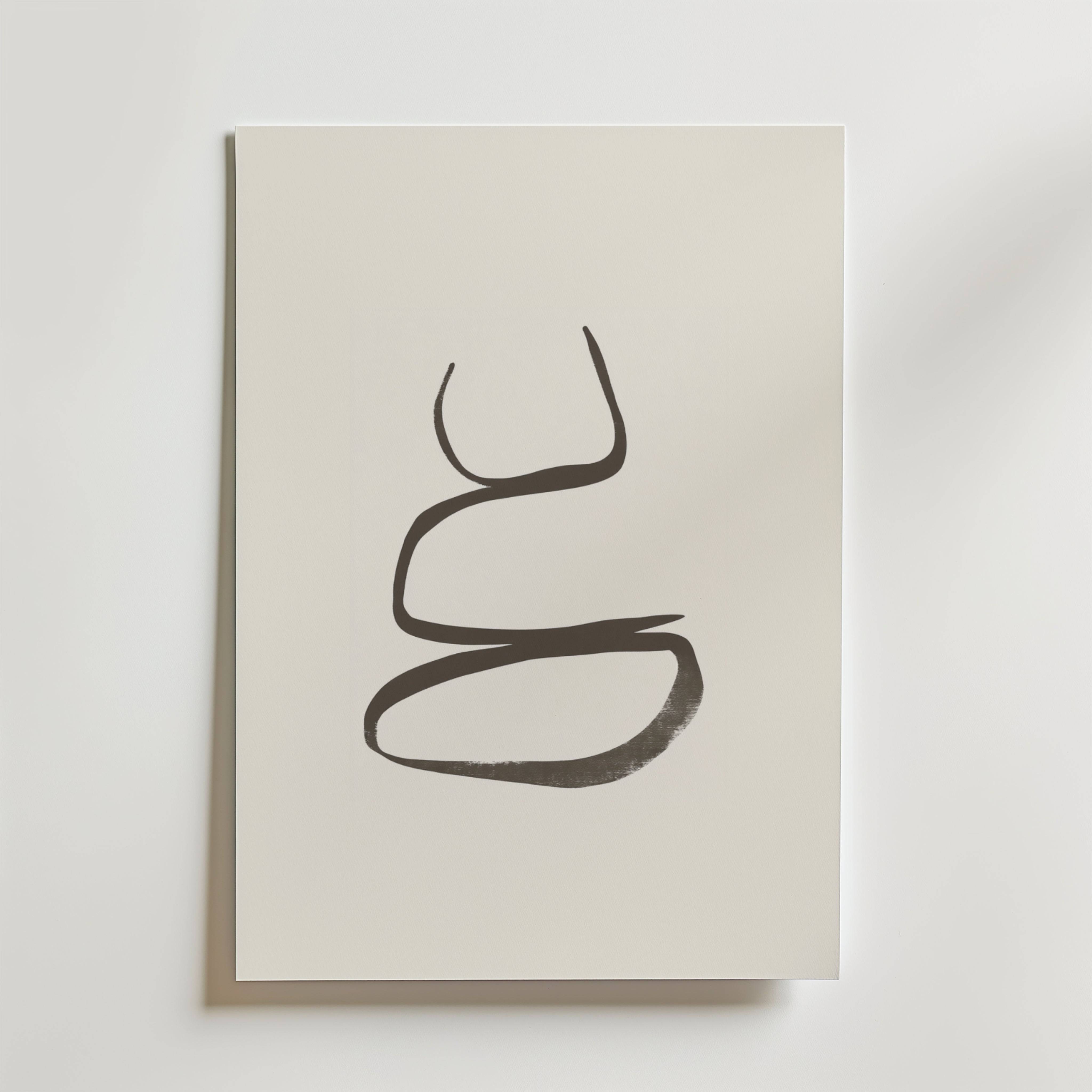 Calm Balance Poster - Premium Canvas 100x140 cm