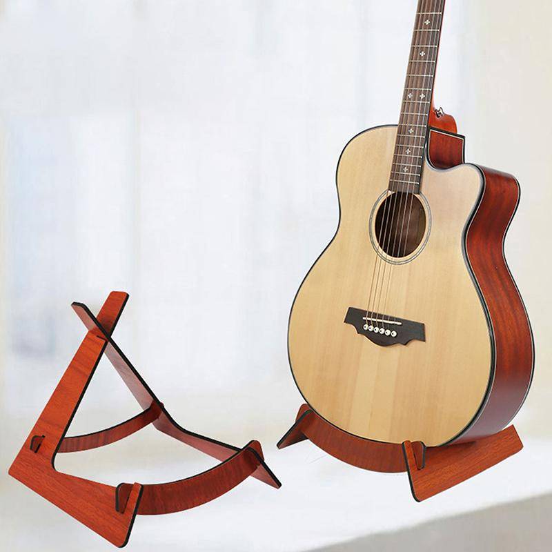Trägitarrställ För Akustiska Och Elektriska Instrument Bärbar Formad Golvdisplayhållare För Ukulele Mandolin Bas