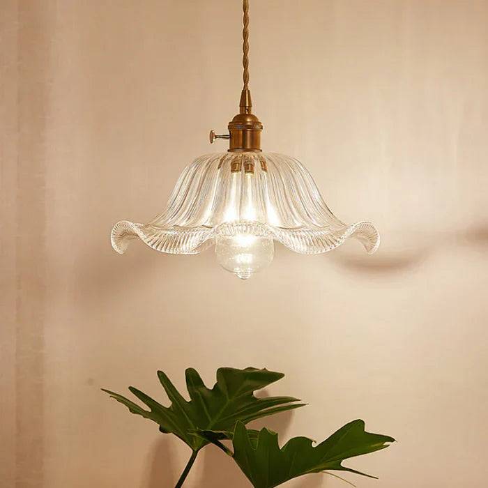 OpulentGlow Pendel – Elegant Glas Taklampa - Transparent / H