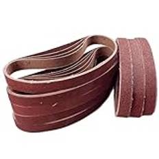 Slipband 20 x 520 mm, 8 olika kornstorlekar 5 x 40/60/80/120/180/240/320/400, slipbandsset, för tryckluft bandslipmaskin, polering metall, trä | fingerslipmaskin (40 stycken)