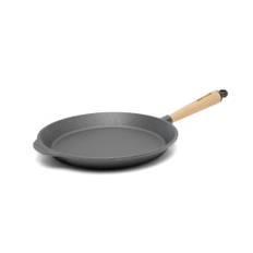 Skeppshult Traditional Bratpfanne 24 cm - Gusseisen mit Eichenholzgriff - Braun,Schwarz