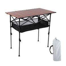 Outdoor Picnic Outdoor Roll Camping Load Capacity Easy to Storage Bag Fishing Table, Table, Foldable, Extendable, Table, Table, Lightweight, 50kg, svart