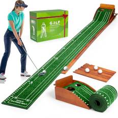 Puttingmatta, golfputtmatta, inomhusgolf, puttningsgrön, golfmatta, puttövning, puttning (ljusgrön 2 hål)