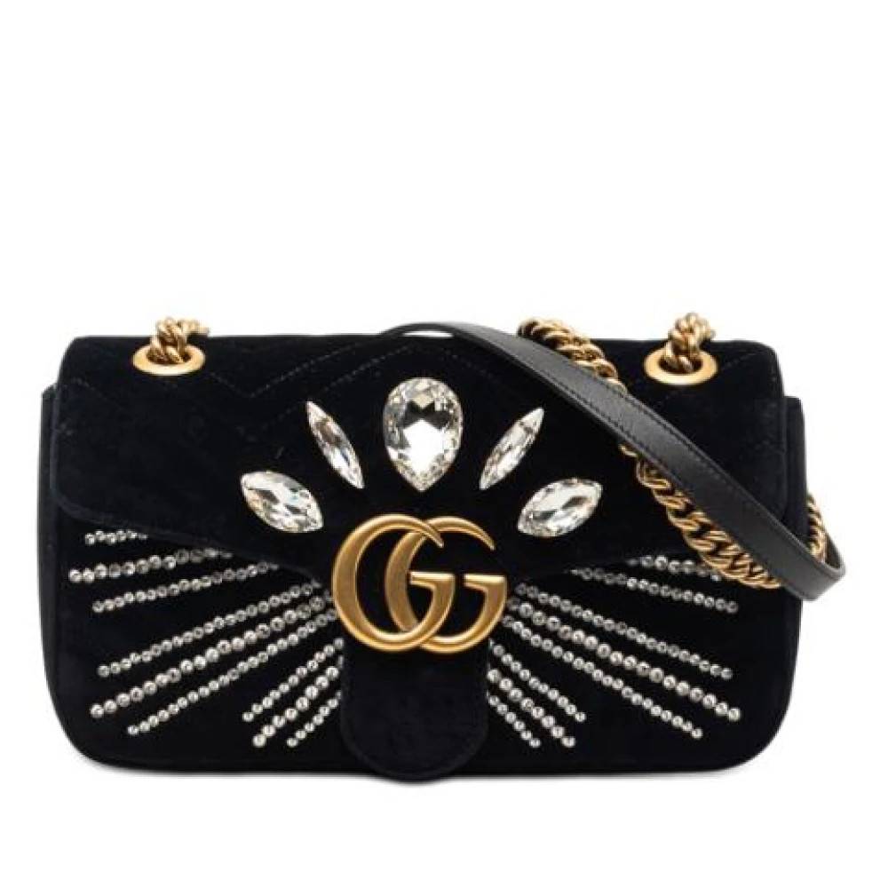 Gucci Vintage Pre-owned Skuldertaske - Vintage - Dame - Sort - ONE SIZE - Uld
