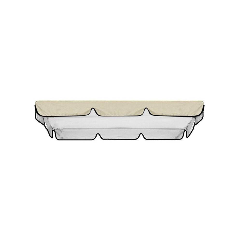 Outdoor Swing Top Cover Chair Cover Sun Canopy Cover Park Swing Rain Shelter Waterproof Furniture Cover Beige