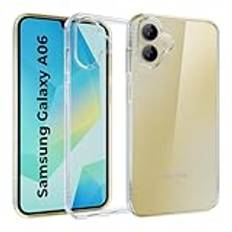 Klart fodral för Samsung Galaxy A06 fodral [silikonfodral] [smalt gelfodral] [TPU stötfångare] [ultratunt mjukt fodral] Samsung Galaxy A06 telefonfodral (kristallklart genomskinligt)