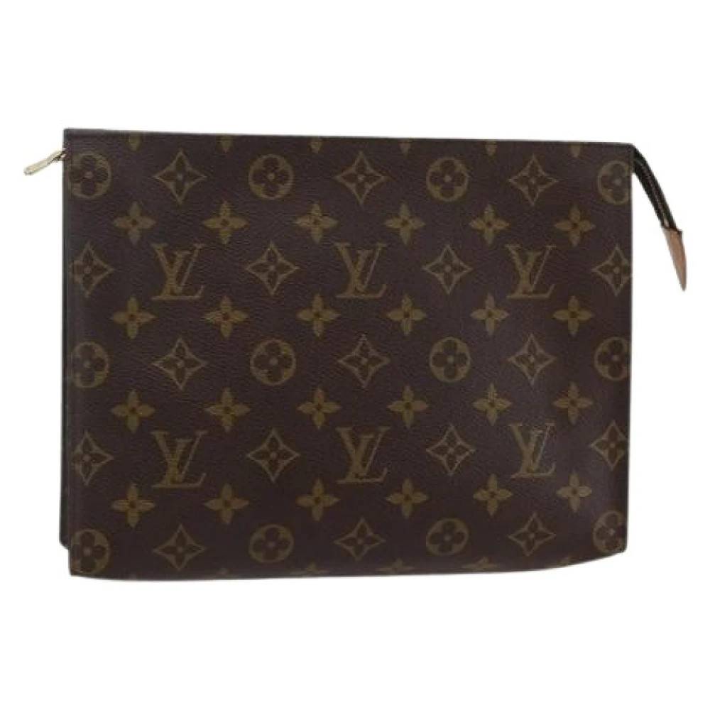 Louis Vuitton Vintage Pre-owned Canvas Clutch - Vintage - Dame - Brun - ONE SIZE - Tyl