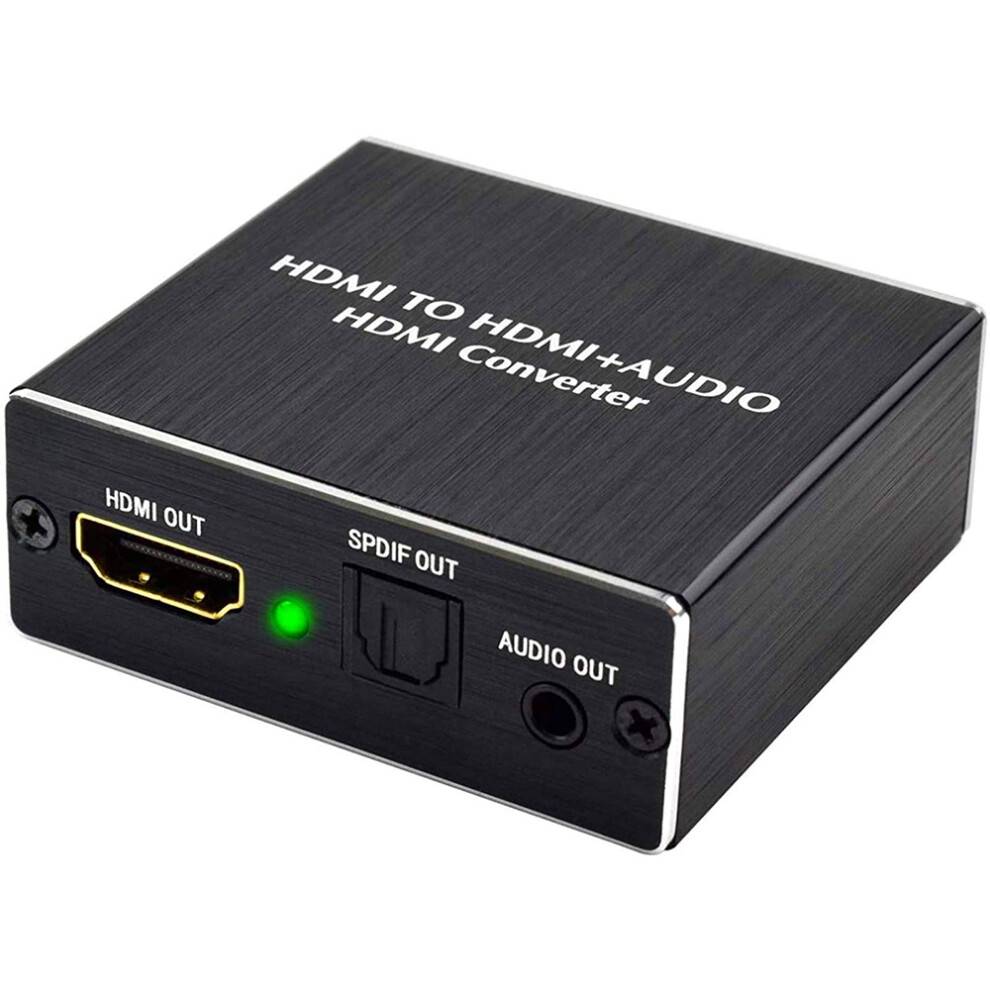 4K HDMI Audio Extractor Converter Konverter, HDMI til SPDIF Konverter | HDMI til HDMI og optisk SPDIF med 3,5 mm stereo understøtter 3D, 108