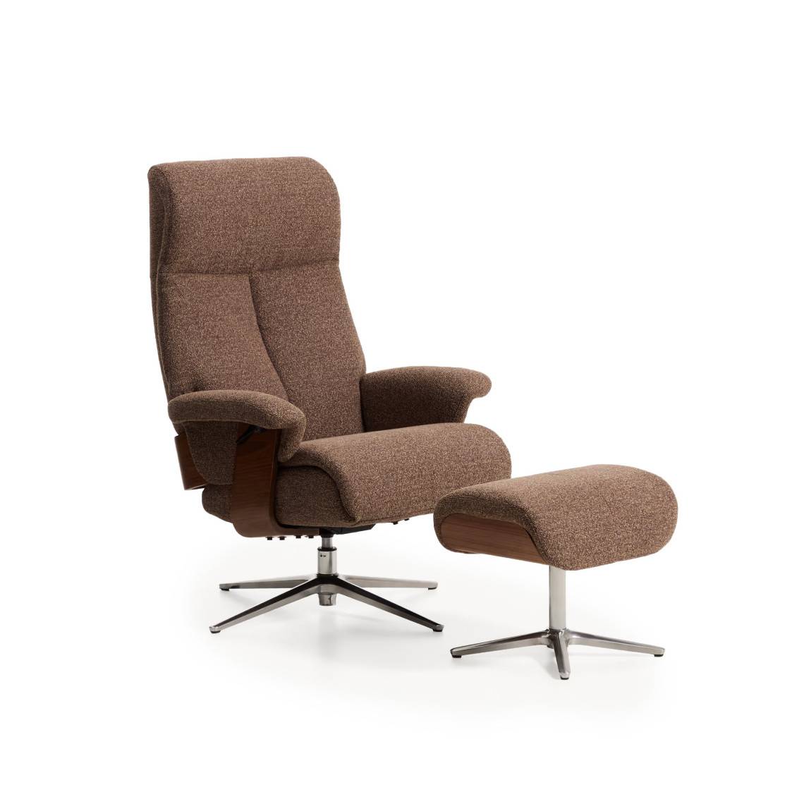 Lænestol T.O, Design Brun / Forkromede ben.