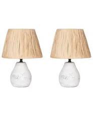 Bordlampe LIMIA Keramik Cremehvid