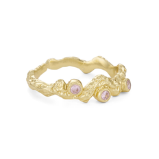 Noora Foil Ring, Rose Zirkoner, Guldbelagt - Guld