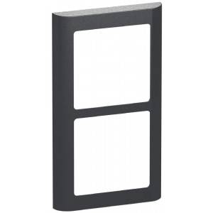 LK FUGA® – Soft 63 lodret design ramme, 2 modul, koksgrå + teknisk monteringsramme