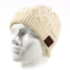 Kosso denim Beanie knit hue bluetooth hvid