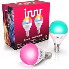 innr Zigbee Smart Lampe E14 Mini, funktioniert mit Alexa und Hue* (Bridge erforderlich), White & Color, 16 Millionen Farben, Glühbirne E14 Dimmbar, Smart Home Lampe, 2-Pack