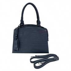 MILANO Women Top Handle Bags Pu Leather Minimalist Quiet Luxury Fashionable Business Casual Solid Color  High Capacity  For Work Travel Dating Commute - Blue
