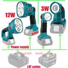 B&#xE4;rbar spotlight led varningslampa arbetslampa ficklampa ficklampa handlykta f&#xF6;r makita 14.4v 18v bl1830 bl1430 li- ion batteri - B&#xE4;rbar 3w