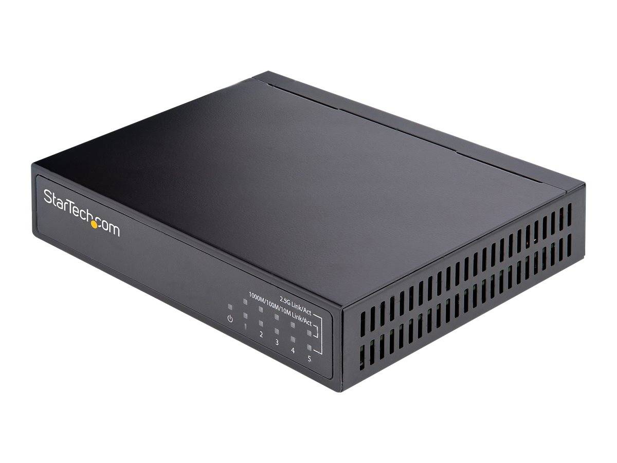 StarTech.com Unmanaged 2.5G , 5 Port , 2.5GBASE-T Unmanaged , Network , Desk/Wall Mount, Backwards Compatible w/ Mbps devices - 2.5 Gb Network (DS52000) Switch 5-porte 2.5 Gigabit --> I externt lager, forväntat leveransdatum hos dig 01-03-2026