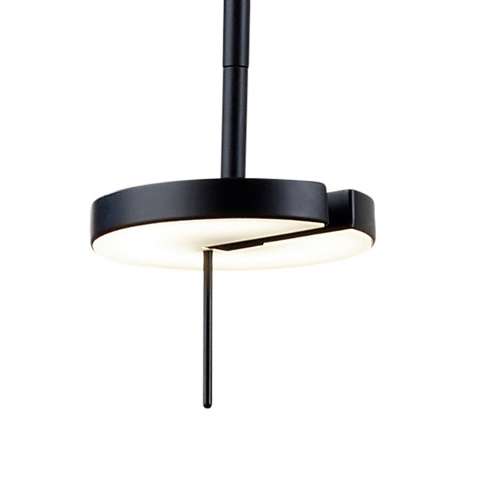 LEDS-C4 Pendellampa Invisible, dimbar, Svart, Vardagsrum / matsal, Aluminium / grå / zink, Modern