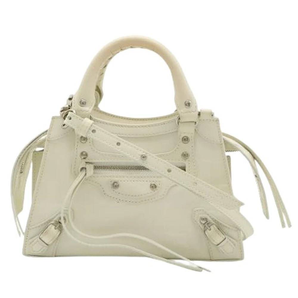 Balenciaga Vintage Pre-owned Neo Classic City Leather Mini 2way Bag - Vintage - Dame - Beige - ONE SIZE - Uld