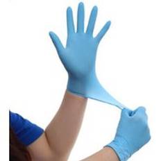 100 st engångshandskar non latex non vinyl nitril ultratunna handskar klass för hygienområden storlek ml xl - Blå / Xl