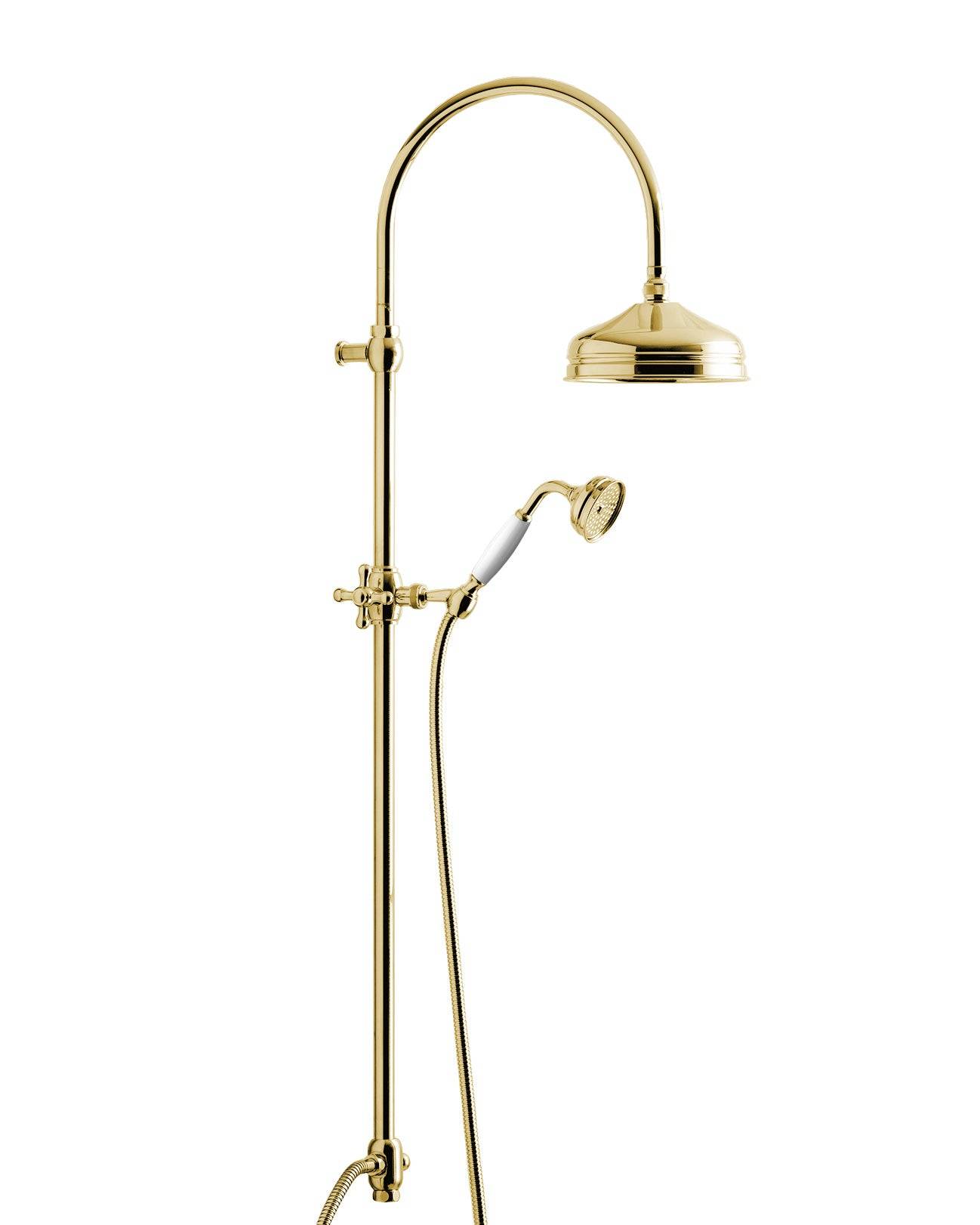 Duschset - Kensington retro utan blandare, guld