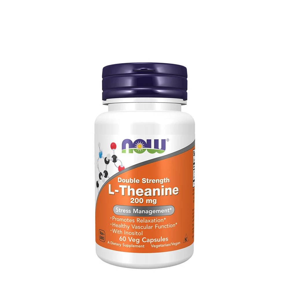 NOW Foods - Double Strength L-Theanine, 200mg - 60 vcaps
