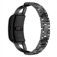 18 mm Rhinestone Decor X Design Metal Watch Band Byte av handledsrem för Garmin Venu 2S / Vivoactive 4S