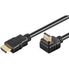 HDMI-kabel, hane > vinklad hane, svart, 3 meter - HDMI™ High Speed with Ethernet, 4K @ 30 Hz