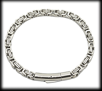 5 mm. Kejsarlänk armband i rostfritt stål., B011049S