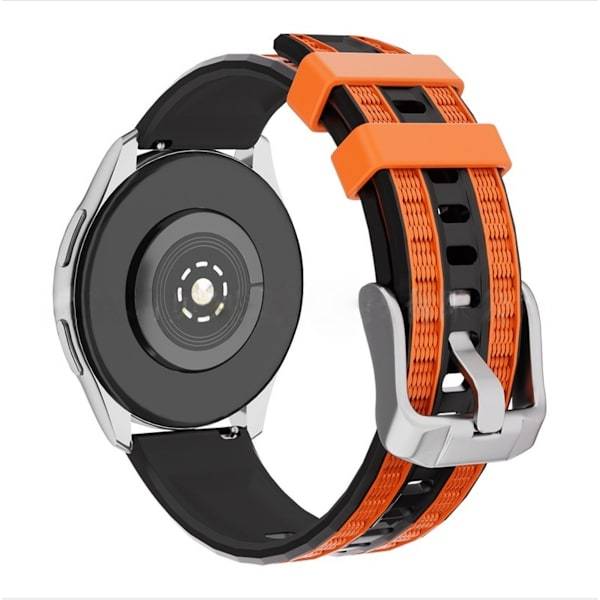 Silikonarmband kompatibelt med Huawei GT6 och GT6 Pro, hudvänligt 22mm ersättningsband för vardag, träning och pendling Black+Orange