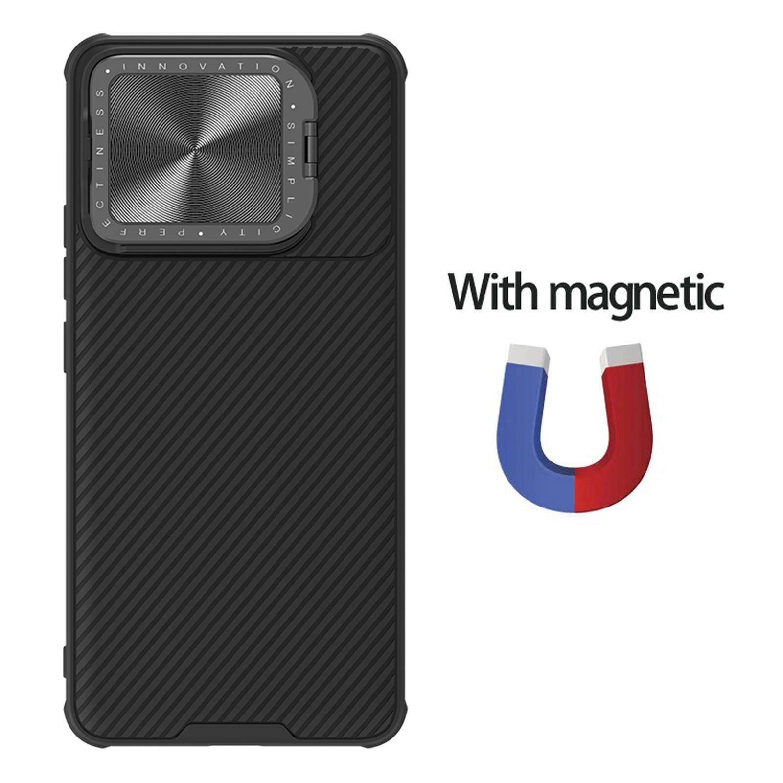 NILLKIN för POCO F6 Pro Telefonfodral CamShield Prop Kameraskydd Bakstycke No Magnetic Black