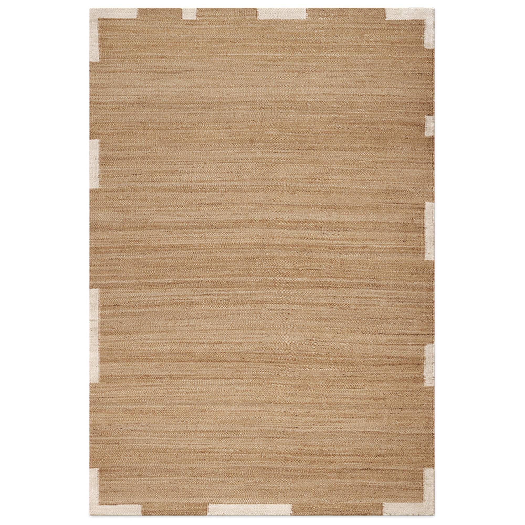Nordic Knots - Jute Edge Cream 170 x 240 cm - Ensfarvede gulvtæpper - Naturmateriale