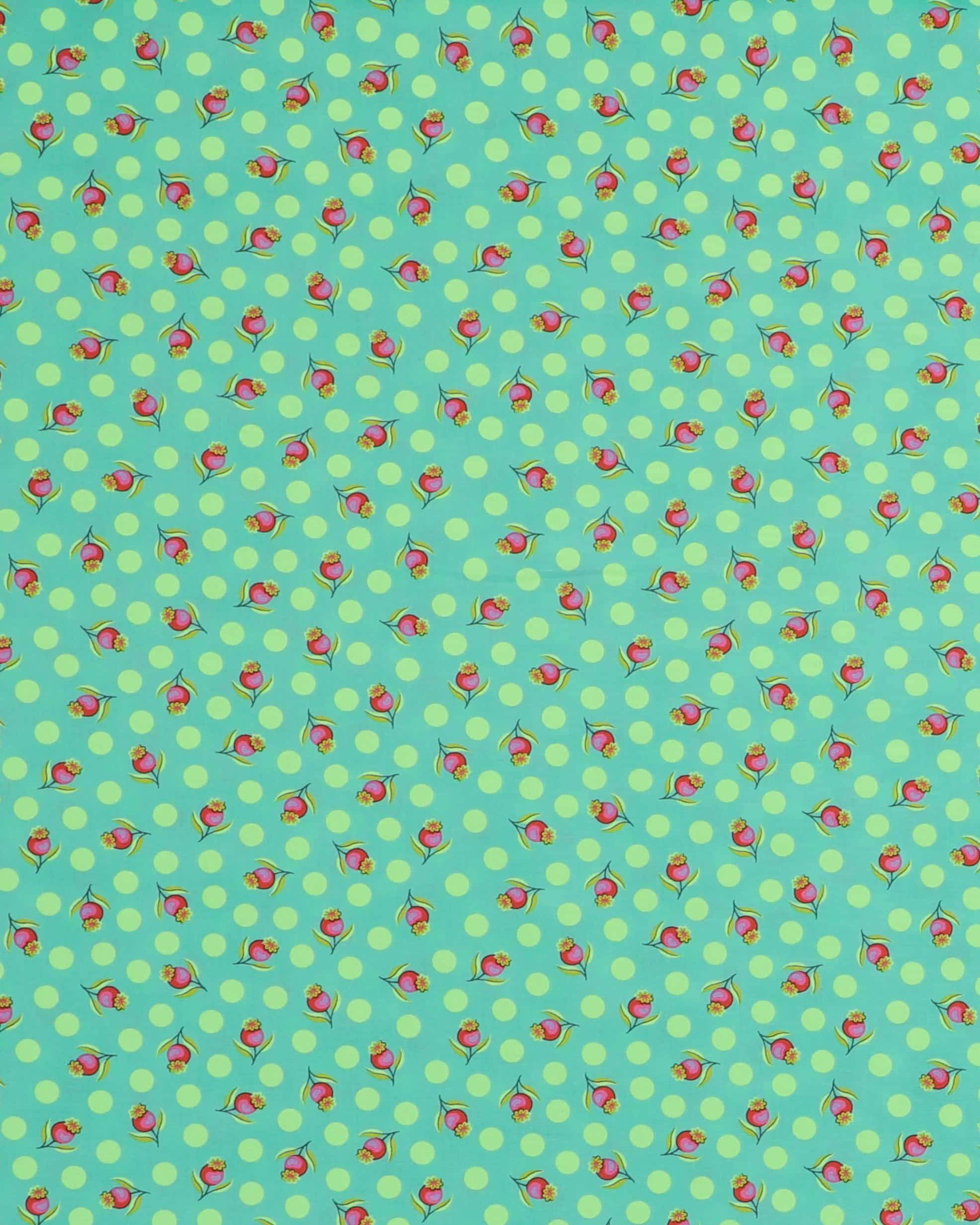 Untamed, Impending bloom, grøn/lime - Tula Pink - 100% Bomuld
